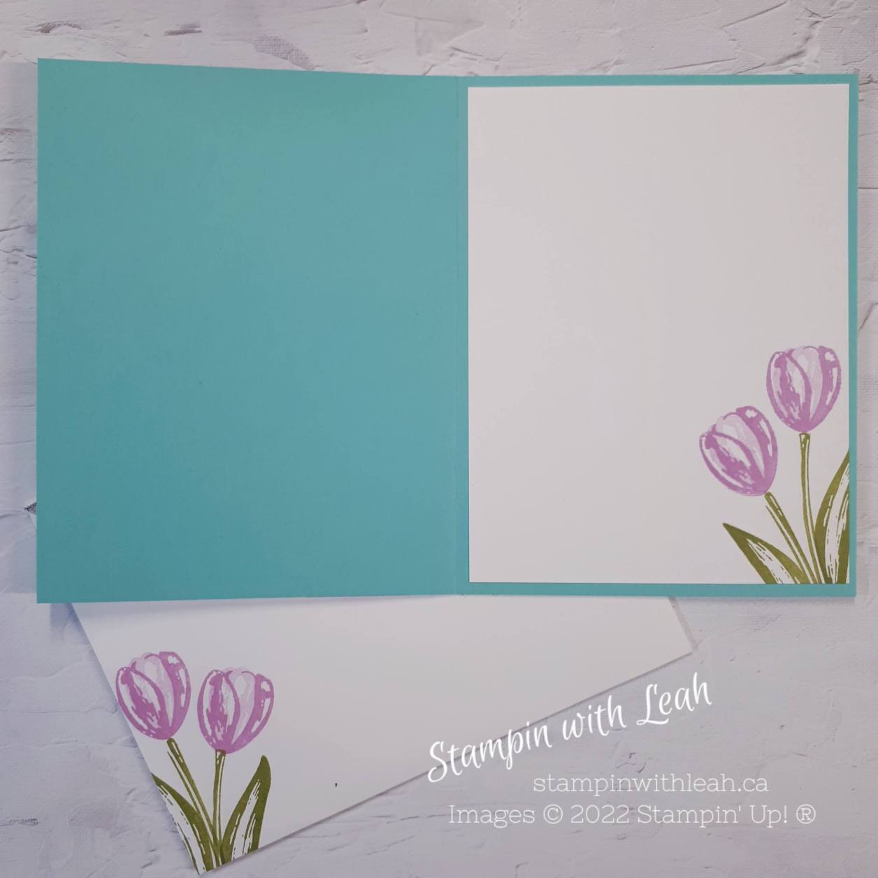Flowering Tulips Thank You Card | Stampin With Leah