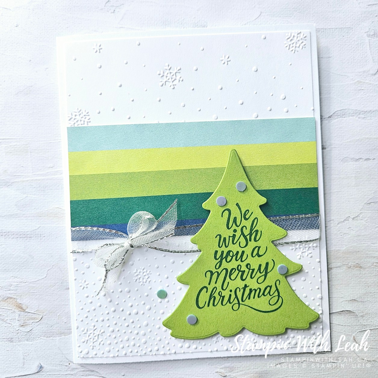 Merriest Trees Card Class To Go | Stampin With Leah