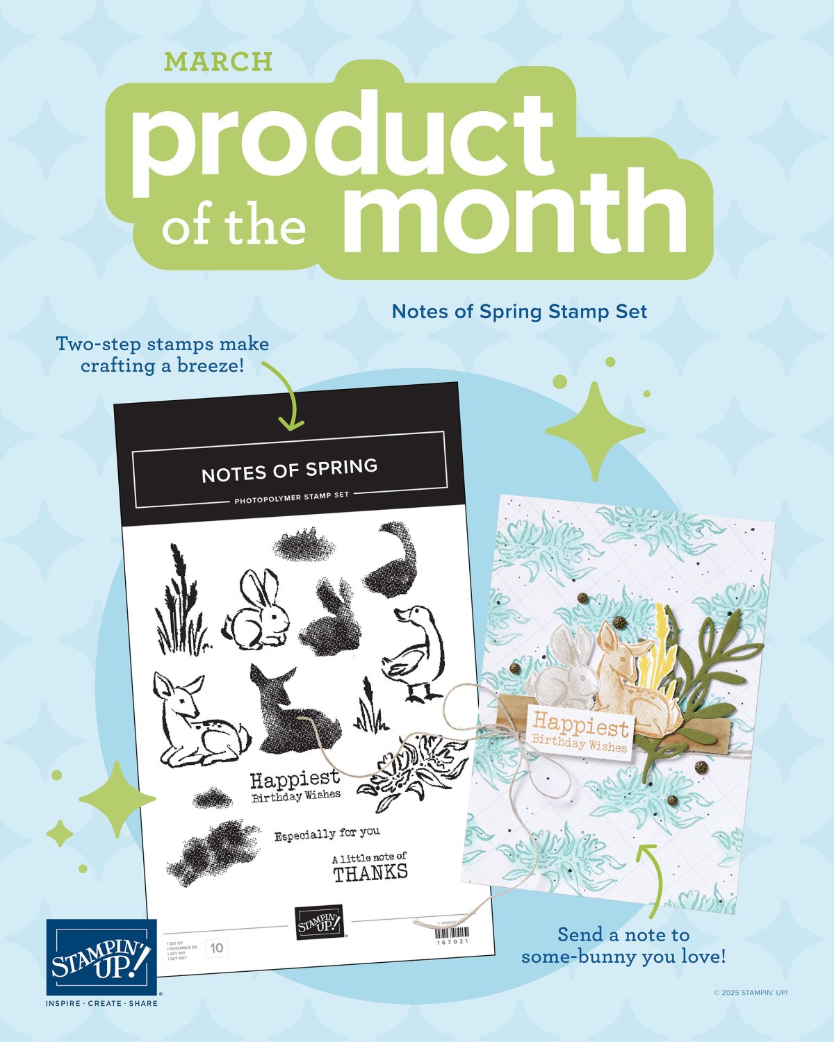 March 2026 Product of the Month – Notes of Spring stamp&nbsp;set