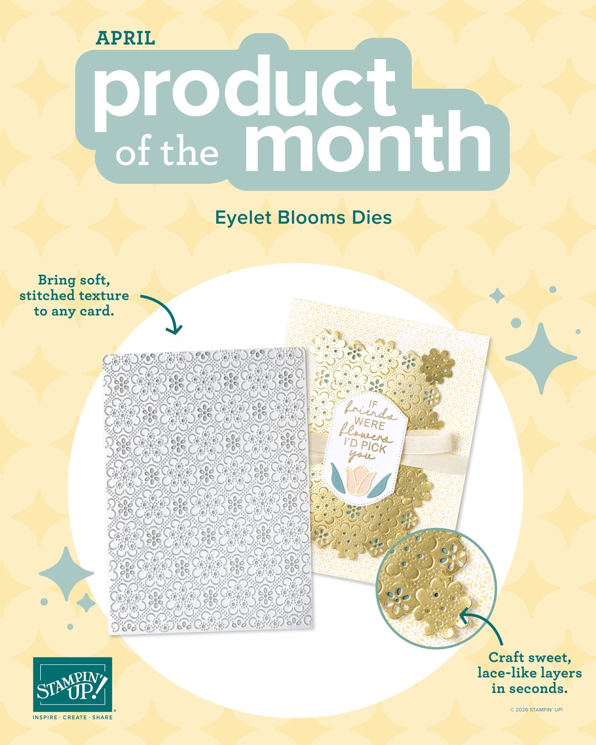 April 2026 Product of the Month – Eyelet Blooms&nbsp;Die
