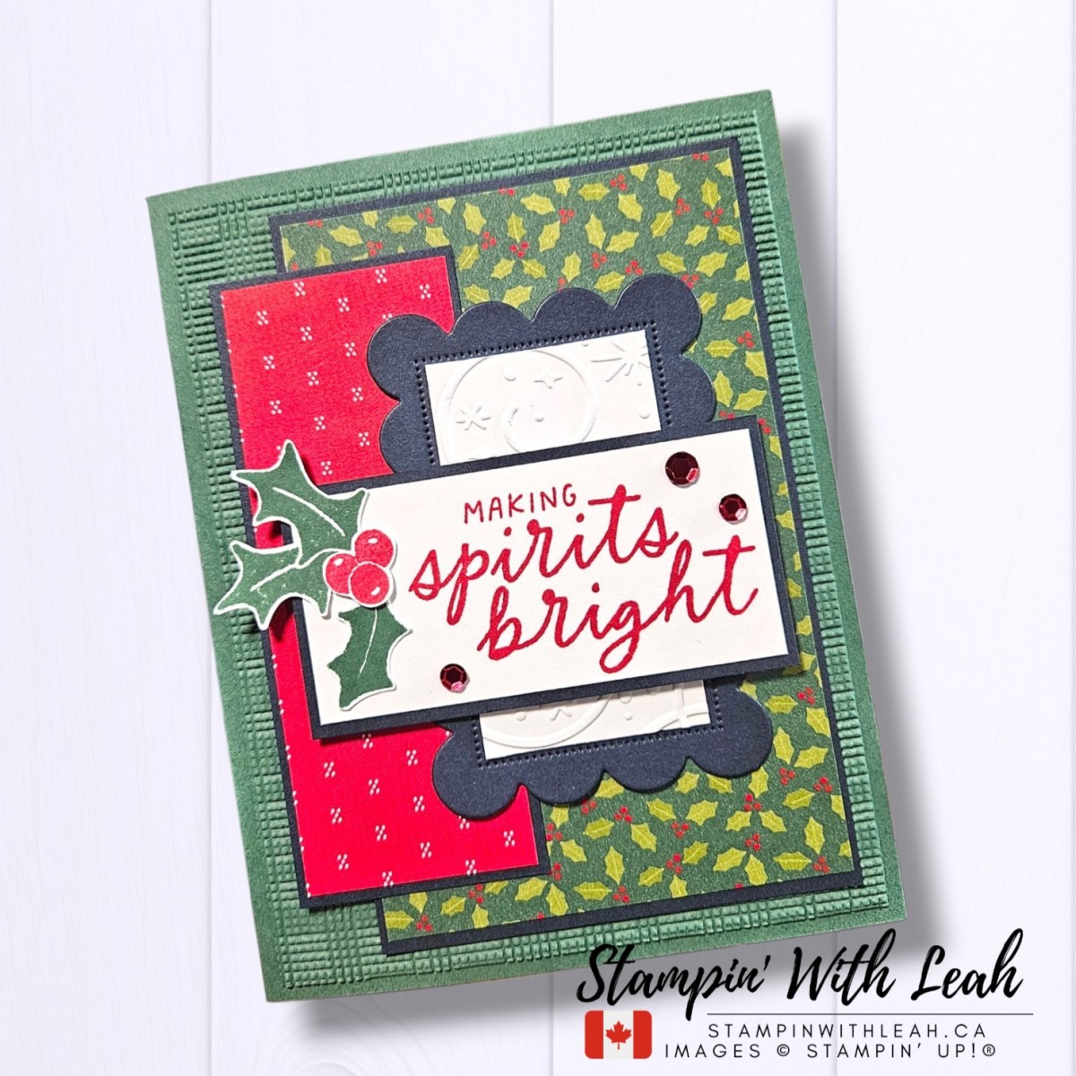 Christmas Card Ideas with A Stitched Season DSP & Scalloped Christmas&nbsp;Cheer